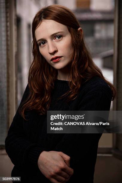 Actor Christa Theret is photographed for Paris Match on December 16, 2015 in Paris, France.