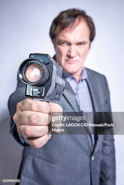 Film director Quentin Tarantino is photographed for Paris Match on December 12, 2015 in Paris, France.