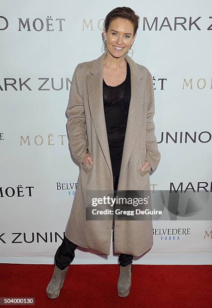 Actress Nicky Whelan arrives at the Mark Zunino Atelier Opening at Mark Zunino Atelier on January 7, 2016 in Beverly Hills, California.