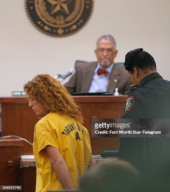 Tonya Couch, mother of Ethan Couch, appears before state District Judge Wayne Salvant on Jan. 8, 2016 in Fort Worth, Texas.