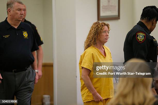 Tonya Couch, mother of Ethan Couch, appears before state District Judge Wayne Salvant on Jan. 8, 2016 in Fort Worth, Texas.