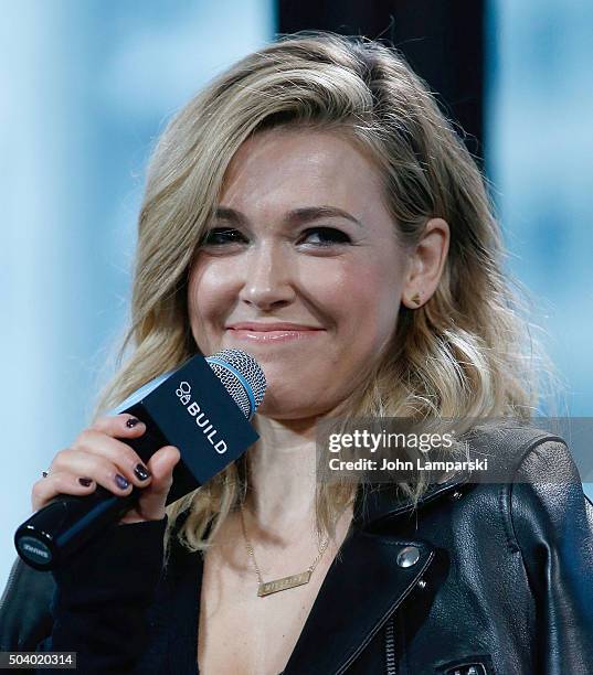 Rachel Platten discusses her new album "Wildfire" during AOL BUILD Speaker Series at AOL Studios In New York on January 8, 2016 in New York City.