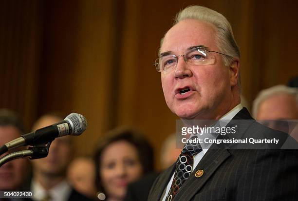 House Budget Committee Chairman Tom Price, R-Ga., speaks at a signing ceremony for the "Restoring Americans Healthcare Freedom Reconciliation Act of...