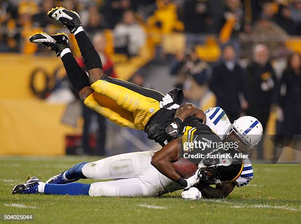 Markus Wheaton of the Pittsburgh Steelers in action during the game against the Indianapolis Colts on December 6, 2015 at Heinz Field in Pittsburgh,...