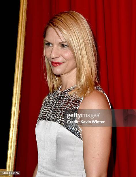 Actress Claire Danes attends the 16th Annual AFI Awards at Four Seasons Hotel Los Angeles at Beverly Hills on January 8, 2016 in Beverly Hills,...