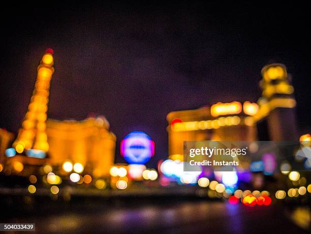 defocused las vegas - strip de las vegas - fotografias e filmes do acervo