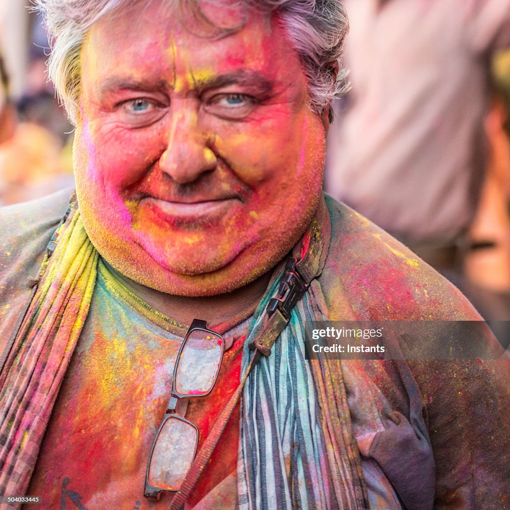 British Photographer celebrating Holi Day