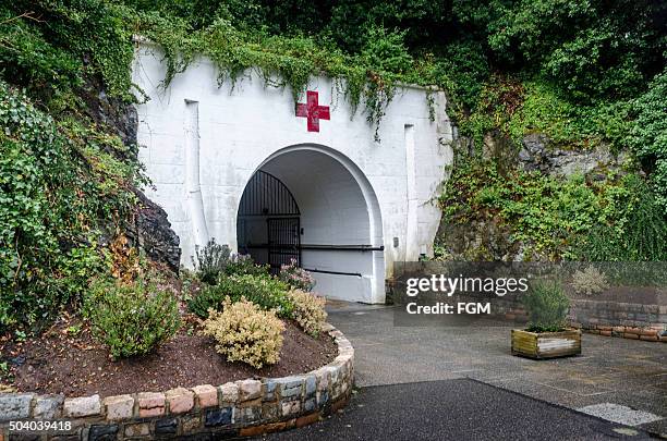 jersey underground hospital - red cross hospital stock pictures, royalty-free photos & images