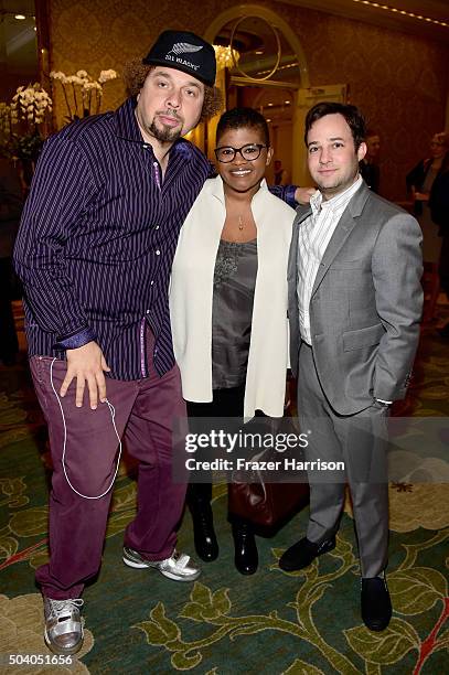 Writer/producer Malcolm Spellman, writer/producer Attica Locke and actor Danny Strong attend the 16th Annual AFI Awards at Four Seasons Hotel Los...