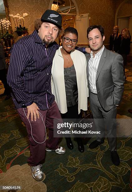 Writer/producer Malcolm Spellman, writer/producer Attica Locke, and actor Danny Strong attend the 16th Annual AFI Awards at Four Seasons Hotel Los...