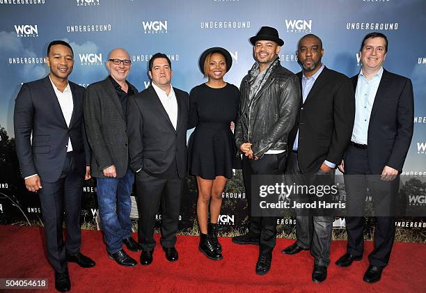 Executive producers John Legend and Akiva Goldsman, creators/writers/executive producers Joe Pokaski and Misha Green, Director/executive producer...