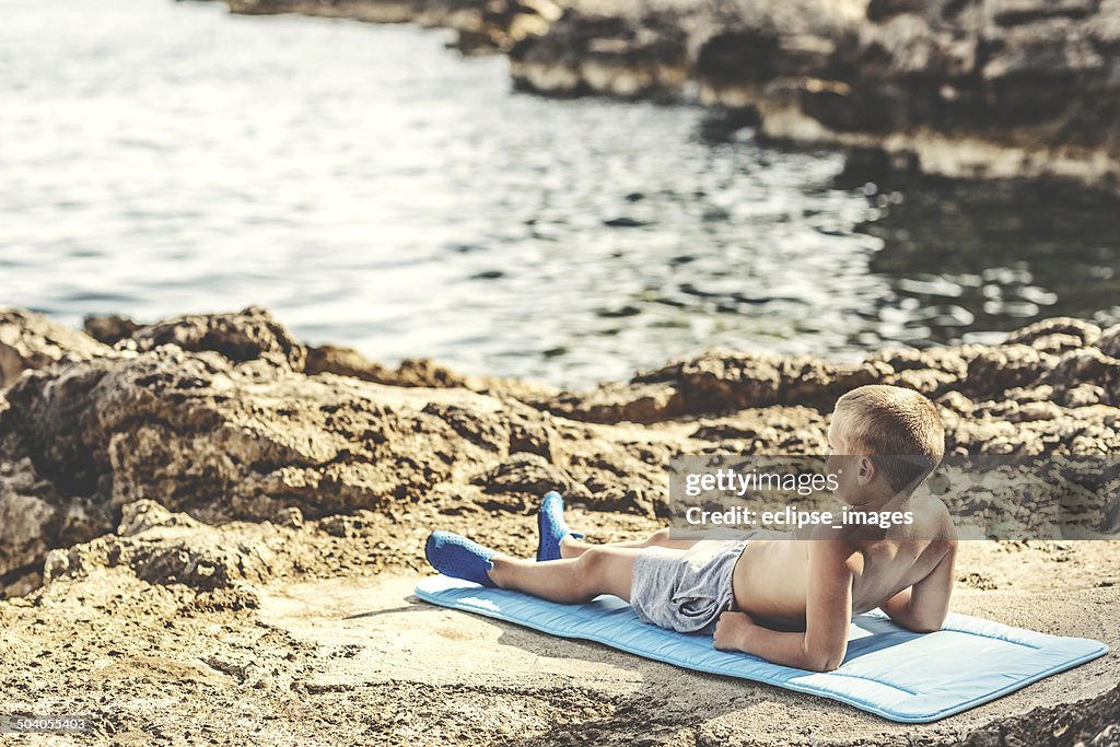 Boy and sea