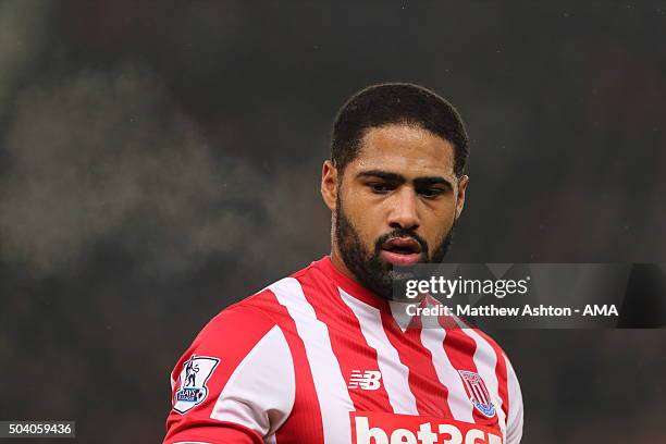 Glen Johnson of Stoke City during the Capital One Cup Semi Final, First Leg, between Stoke City and Liverpool at Britannia Stadium on January 5, 2016...