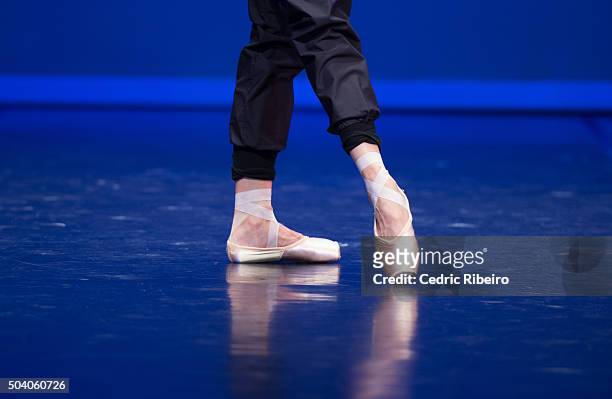 Dancer performs on stage during the Grand Gala of the Paris Opera National Ballet. Renowned and talented Etoiles and Soloists perform a selection of...