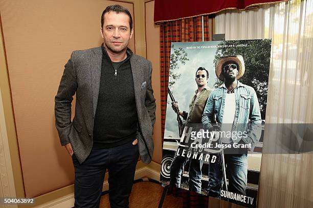 Actor James Purefoy attends the SundanceTV Winter TCA Press Tour 2016 for "Hap and Leonard" at The Langham Huntington Hotel and Spa on January 8,...