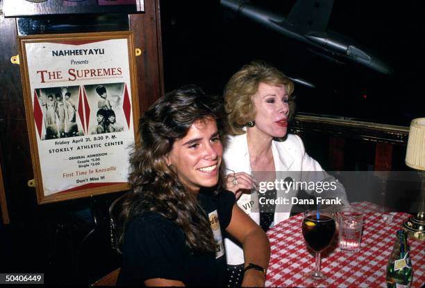 Talk show host Joan Rivers w. Daughter Melissa