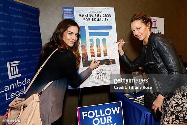 Reality T.V. Actresses Katie Maloney and Kristen Doute attend the GBK & Pilot Pen Golden Globes 2016 Luxury Lounge - Day 1 at W Hollywood on January...