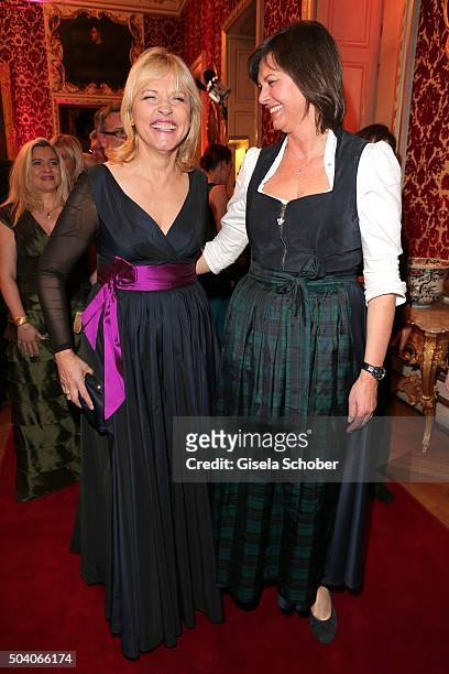 Beate Merk and Ilse Aigner during the new year reception of the Bavarian state government at Residenz on January 8, 2016 in Munich, Germany.