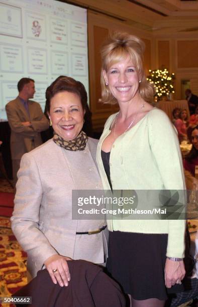Kennedy Center board of trustees member Alma Powell w. Legal reseacher and activist Erin Brockovich, whose past experiences served as the basis for...