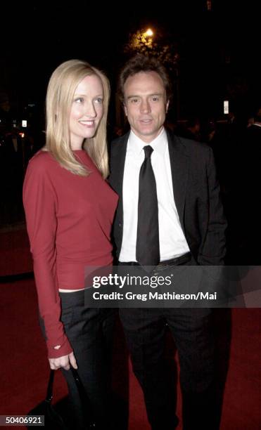 Actors Janel Moloney and Bradley Whitford of television series The West Wing arriving at party following the Annual White House Correspondents...