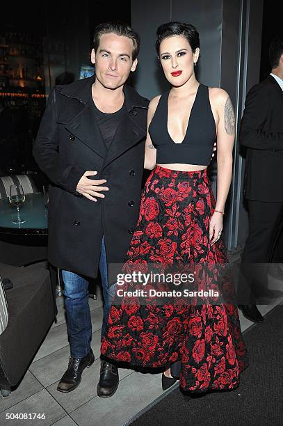 Kevin Zegers and Rumer Willis attend Photographs by Kelly Klein Hosted by Barry Diller and Jason Weinberg at BOA Steakhouse on January 8, 2016 in...