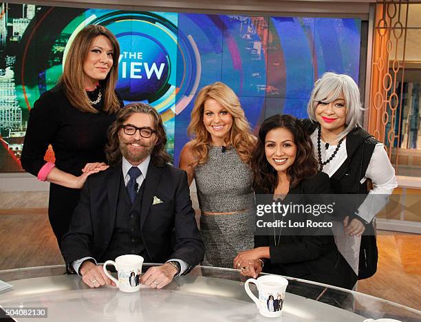 Timothy Omundson and Karen David visit "THE VIEW," 1/8/16 airing on the Walt Disney Television via Getty Images Television Network.