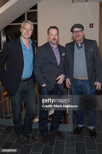 Director Neil Burger, Actor David Costabile and Actor Terry Kinney attend Showtime's "Billions" Greenwich International Film Festival Special...