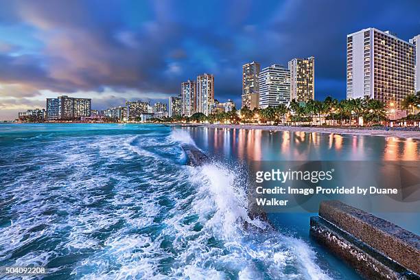 pacific surge - honolulu stock pictures, royalty-free photos & images