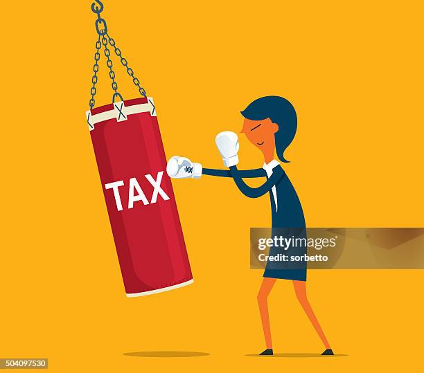 schulden - punching bag stock-grafiken, -clipart, -cartoons und -symbole