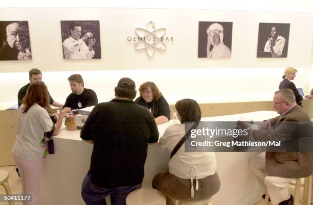 Customers at Apple retail store, which Apple opened to provide direct sales to consumers of Apple and associated products.