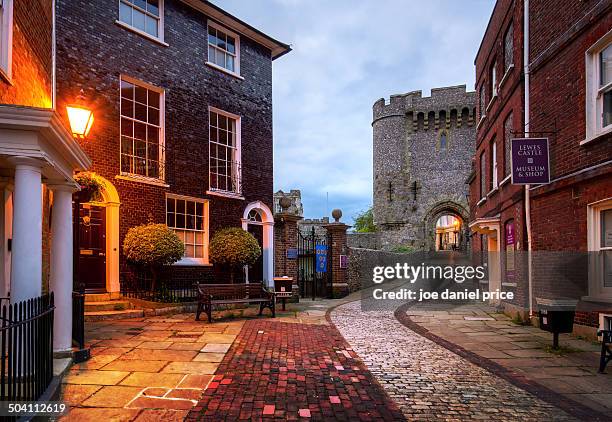 lewes castle gate, sussex, england - lewes sussex stock pictures, royalty-free photos & images