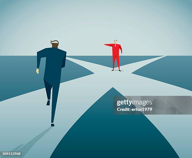 ilustraciones, imágenes clip art, dibujos animados e iconos de stock de dirección de - encrucijada en el camino