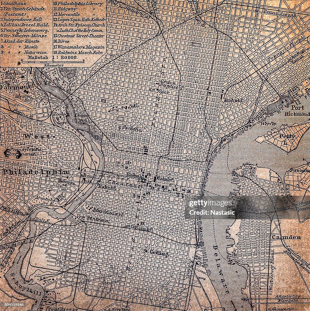 Map of Philadelphia 1898