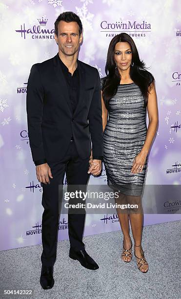 Actor Cameron Mathison and wife Vanessa Arevalo attend the Hallmark Channel and Hallmark Movies and Mysteries Winter 2016 TCA press tour at...