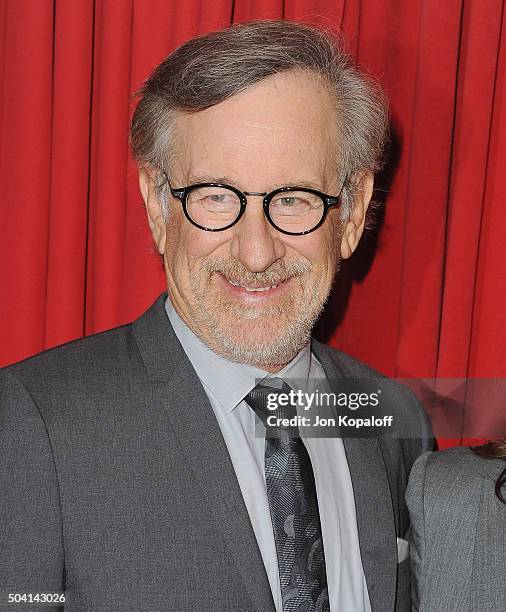 Steven Spielberg arrives at the 16th Annual AFI Awards on January 8, 2016 in Los Angeles, California.