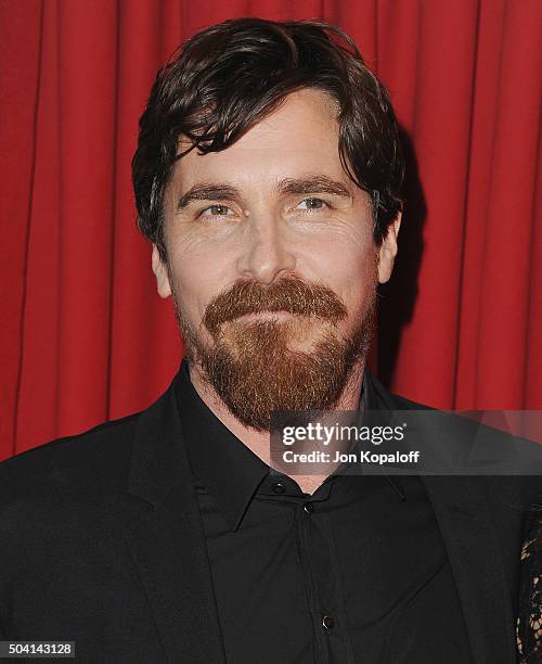 Actor Christian Bale arrives at the 16th Annual AFI Awards on January 8, 2016 in Los Angeles, California.