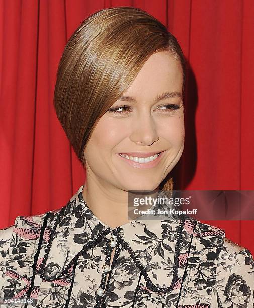 Actress Brie Larson arrives at the 16th Annual AFI Awards on January 8, 2016 in Los Angeles, California.