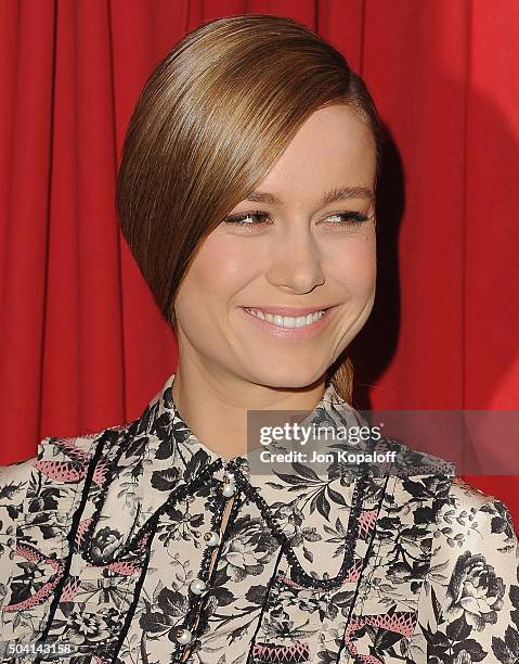 Actress Brie Larson arrives at the 16th Annual AFI Awards on January 8, 2016 in Los Angeles, California.