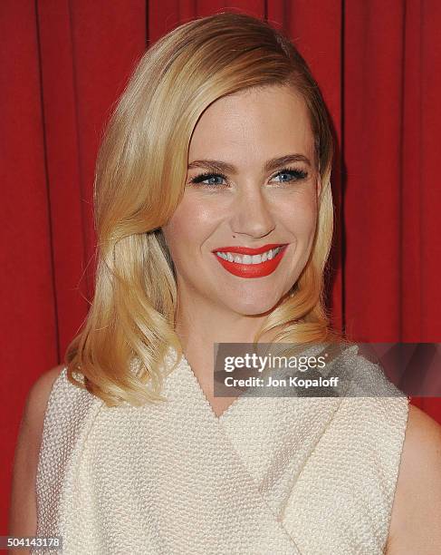 Actress January Jones arrives at the 16th Annual AFI Awards on January 8, 2016 in Los Angeles, California.