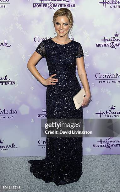 Actress Cindy Busby attends the Hallmark Channel and Hallmark Movies and Mysteries Winter 2016 TCA press tour at Tournament House on January 8, 2016...