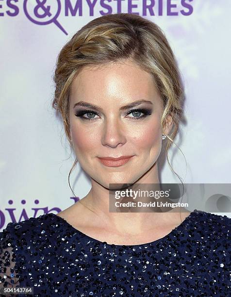 Actress Cindy Busby attends the Hallmark Channel and Hallmark Movies and Mysteries Winter 2016 TCA press tour at Tournament House on January 8, 2016...