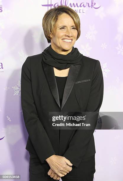 Mary Carillo arrives at Hallmark Channel/Hallmark Movies and Mysteries party during the Winter 2016 TCA press tour held at Tournament House on...