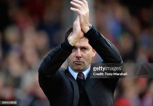 Dougie Freedman Manager of Nottingham Forest during The Emirates FA Cup Third Round match between Nottingham Forest and Queens Park Rangers at City...