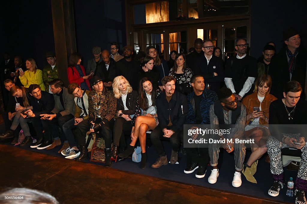 Coach FW16 show during London Collections: Men at Lindley Hall - Front Row