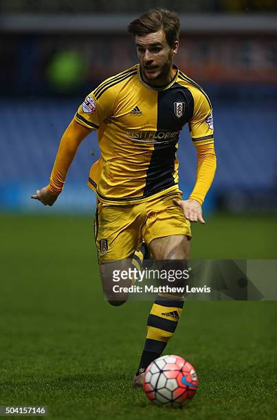 Luke Garbutt of Fulham in action during The Emirates FA Cup Third Round match betwen Sheffield Wednesday and Fulham at Hillsborough Stadium on...