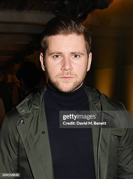 Allen Leech attends the Oliver Spencer front row during London Collections Men AW16 at 180 The Strand on January 9, 2016 in London, England.