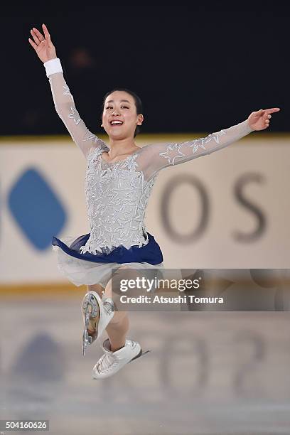 Mao Asada of Japan performs her routine during the NHK Special Figure Skating Exhibition at the Morioka Ice Arena on January 9, 2016 in Morioka,...