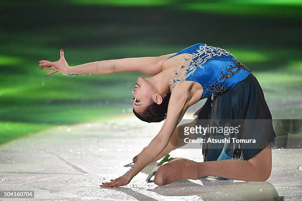Yukina Ota of Japan performs her routine during the NHK Special Figure Skating Exhibition at the Morioka Ice Arena on January 9, 2016 in Morioka,...