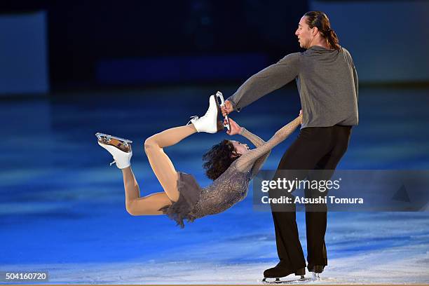 Yuko Kavaguti and Alexander Smirnov of Russia perform their routine during the NHK Special Figure Skating Exhibition at the Morioka Ice Arena on...