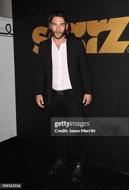 Actor Zach McGowan attends the STARZ Pre-Golden Globe Celebration at Chateau Marmont on January 8, 2016 in Los Angeles, California.